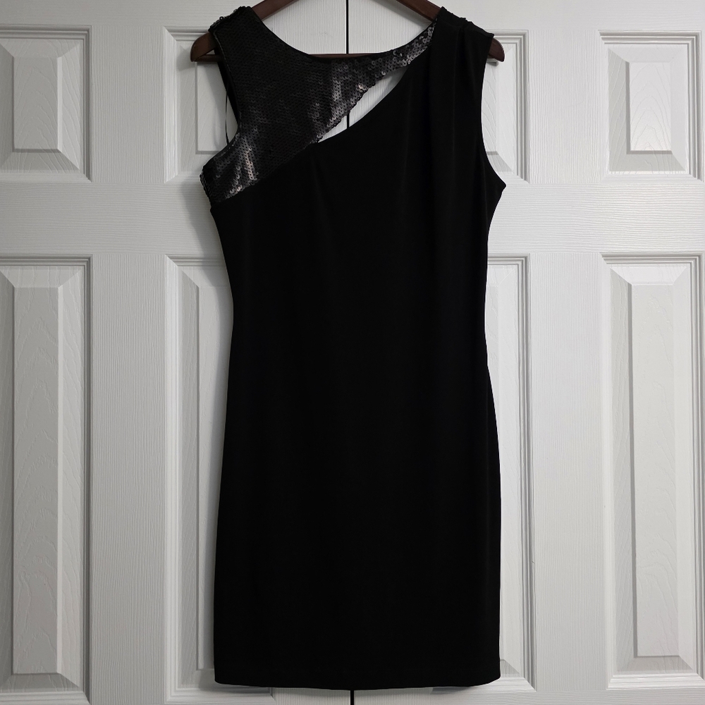 Jennifer Lopez Sequin Cutout Cocktail Dress Womens Size Medium